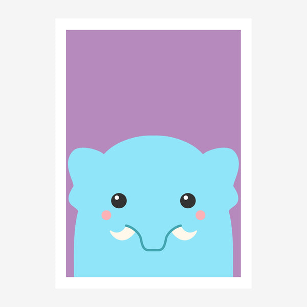 Chat bleu ciel mignon, style pop-art rétro — Toile sur châssis