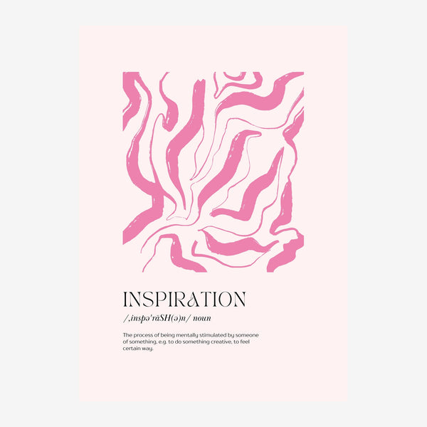 Inspiration rose et blanc, affiche abstraite minimaliste — Toile sur châssis