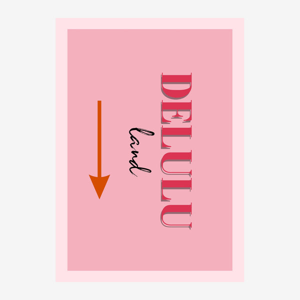 Affiche typographique pop art rose et rouge — Toile sur châssis