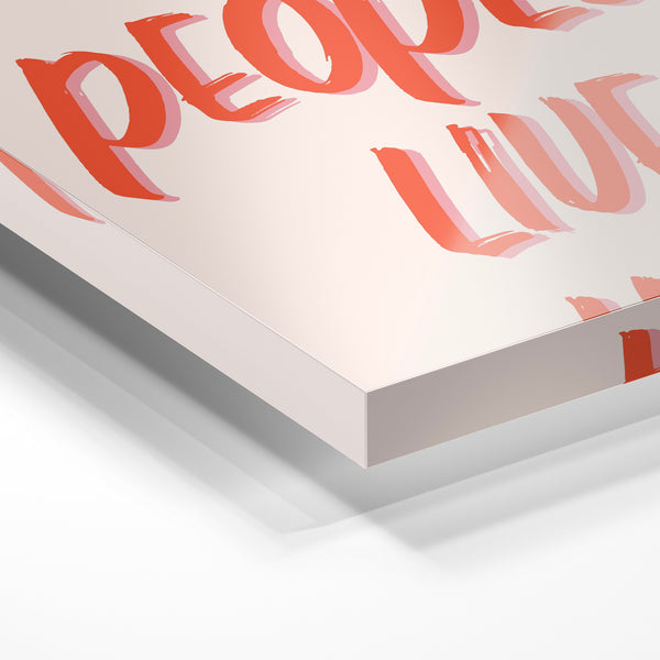 Cool People Live Here - Affiche typographique rétro — Verre acrylique