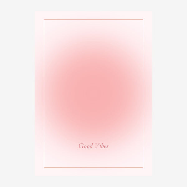 Good Vibes rose poudré - Art minimaliste — Toile sur châssis