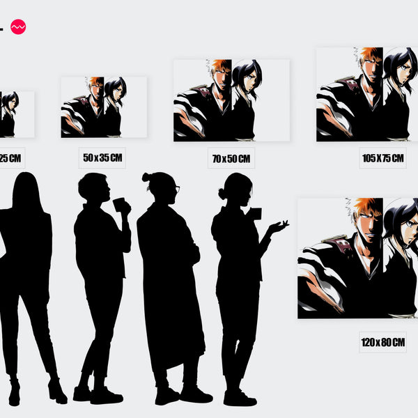 Tableau Bleach Duel Intense Silencieux — Toile sur châssis