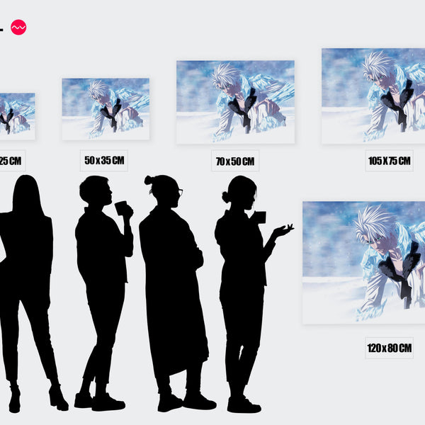 Tableau Bleach Guerrier Glace Puissant — Toile sur châssis