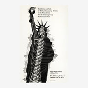 Affiche vintage Statue de la Liberté, linéaire et minimaliste