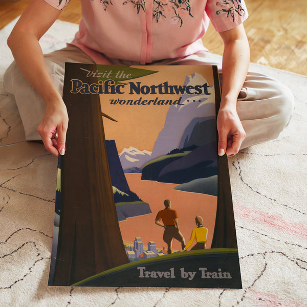Affiche vintage Pacific Northwest wonderland — Poster HP mat