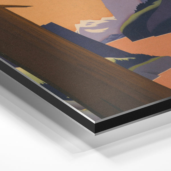 Affiche vintage Pacific Northwest wonderland — Aluminium Dibond