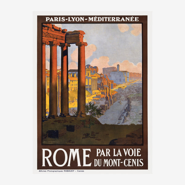 Affiche Rome et ses ruines antiques, style Art déco — Toile sur châssis