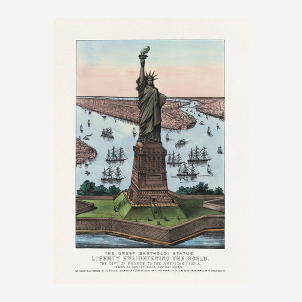 La Statue de la Liberté, affiche vintage New York — Toile sur châssis