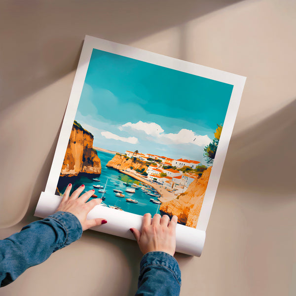 Affiche Lagos, baie turquoise et falaises — Poster HP mat