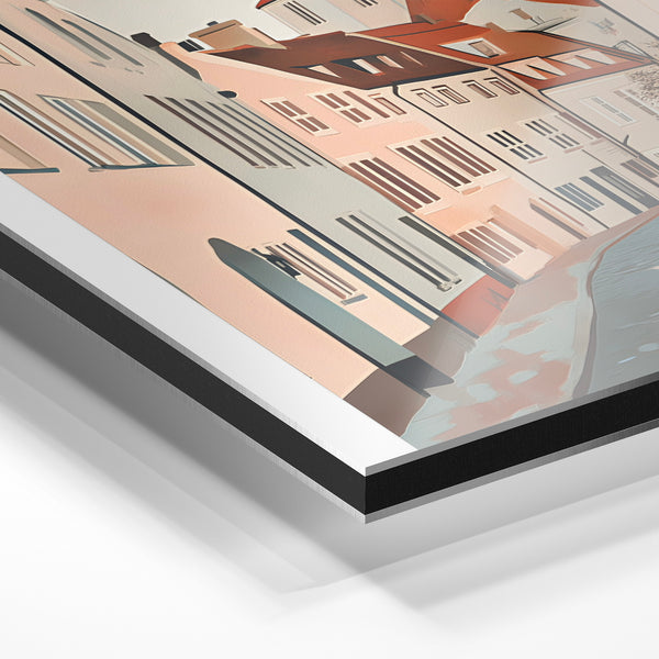 Aalborg, affiche de voyage en terracotta — Aluminium Dibond relief 3D