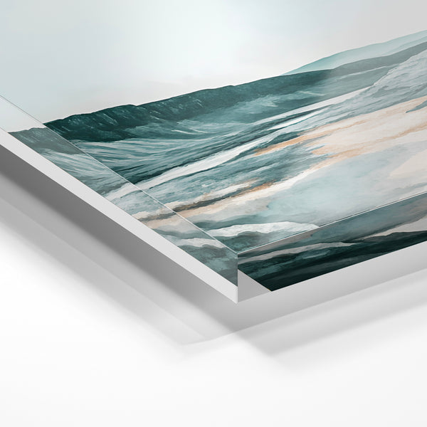 The Burren, paysage minéral bleu et beige — Verre acrylique