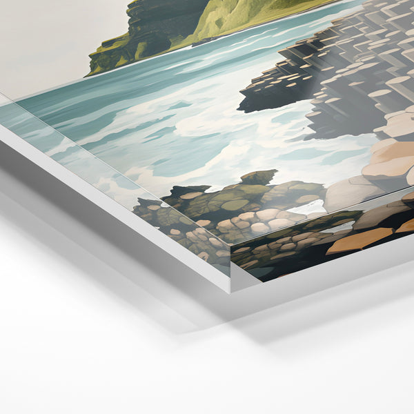Giant's Causeway - Affiche de voyage Irlande — Verre acrylique