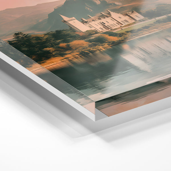 Kylemore Abbey, Irlande – Affiche de voyage — Verre acrylique