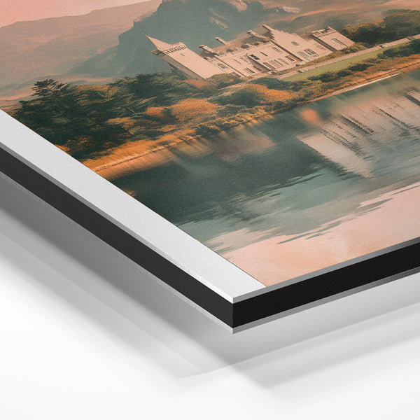 Kylemore Abbey, Irlande – Affiche de voyage — Aluminium Dibond