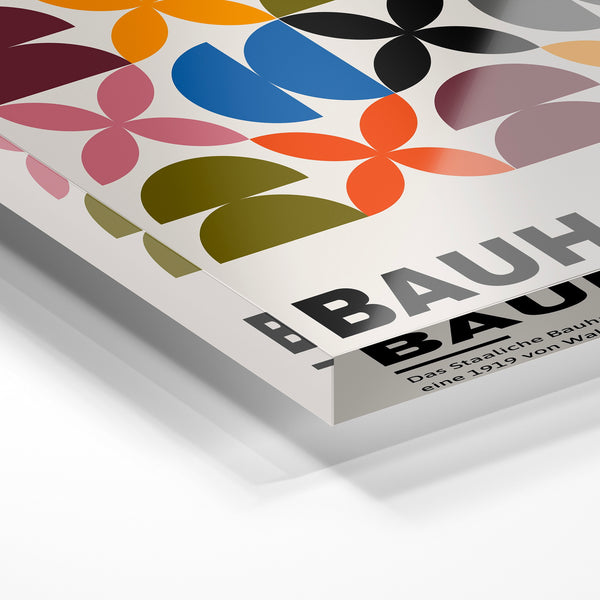 Affiche géométrique et colorée style Bauhaus — Verre acrylique