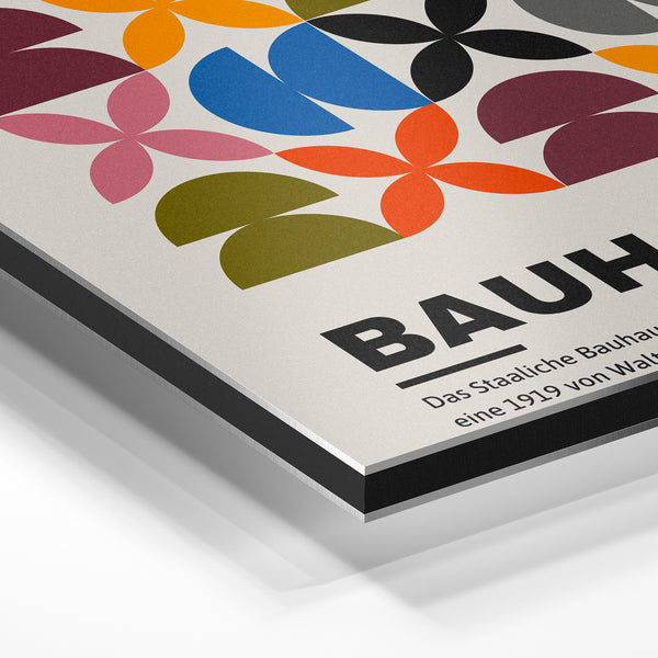 Affiche géométrique et colorée style Bauhaus — Aluminium Dibond
