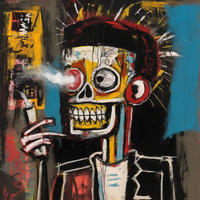 Enigmatic Basquiat Interpretation-Canvas-artwall-Artwall