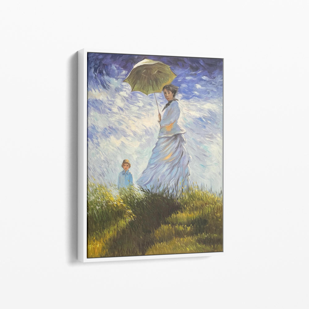 La Promenade, Femme à l'Ombrelle par Claude Monet - Tableau reproduction
