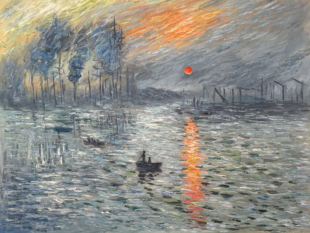 Impression, Soleil Levant par Claude Monet - Reproduction de Peinture à l'Huile