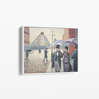 Rue de Paris, Temps de Pluie par Gustave Caillebotte - Reproduction de Peinture à l'Huile