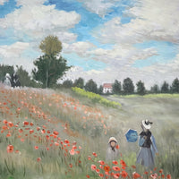 Coquelicots à Argenteuil par Claude Monet - Reproduction de Peinture à l'Huile