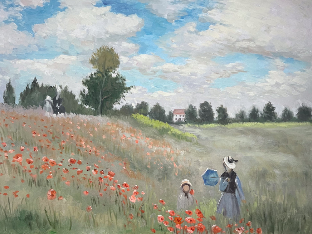 Coquelicots à Argenteuil par Claude Monet - Reproduction de Peinture à l'Huile