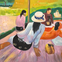 La Sieste par Paul Gauguin - Reproduction de Peinture à l'Huile