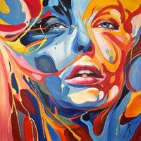 Woman pop art painting