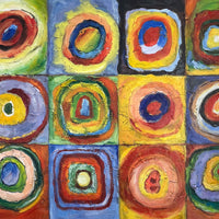 Carrés avec Cercles Concentriques par Wassily Kandinsky - Tableau reproduction