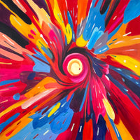 Round Blood Spirit abstract painting