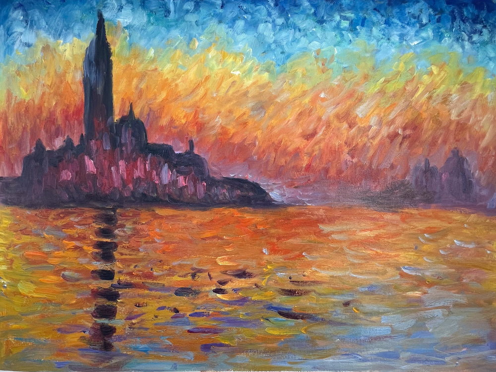 San Giorgio Maggiore au Crépuscule par Claude Monet - Tableau reproduction
