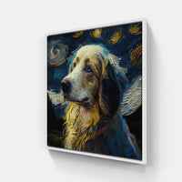 dog love hug laugh-Canvas-artwall-20x20 cm-White-Artwall