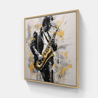 Eloquent Saxophone Artistry-Canvas-artwall-Artwall