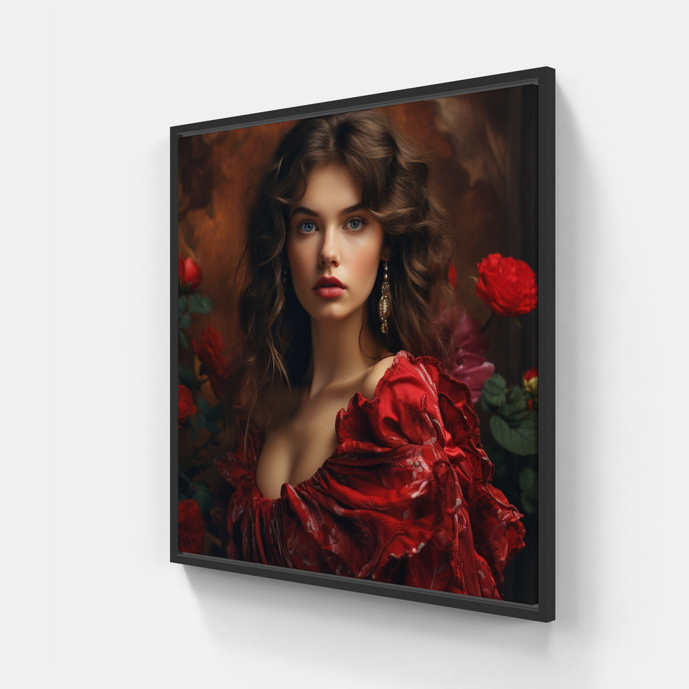 Timeless Glamour Preserved in Fashion-Canvas-artwall-20x20 cm-Black-Artwall