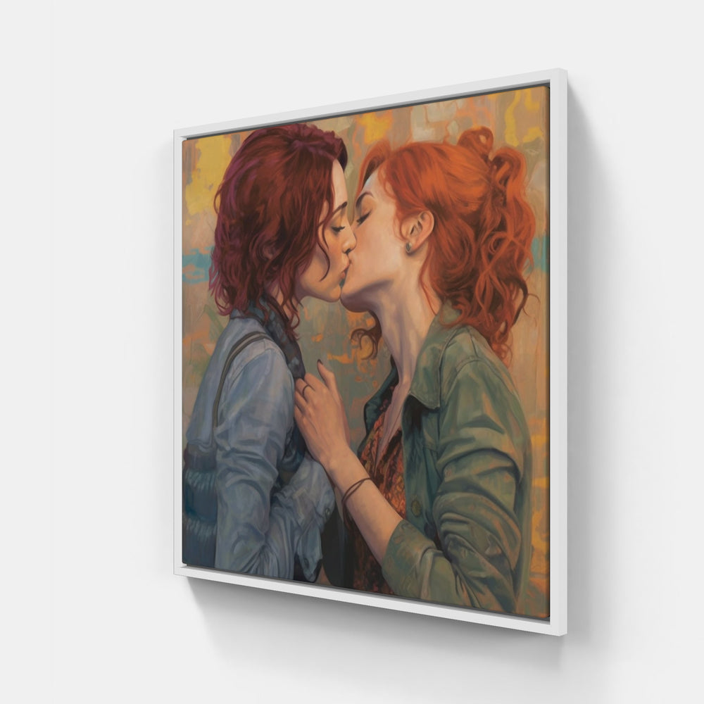 Blissful Emotion Connection Love-Canvas-artwall-20x20 cm-White-Artwall