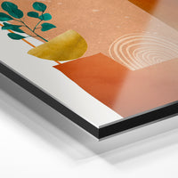 Gros plan du relief : la surépaisseur d'encre en lumière rasante sur aluminium Dibond.