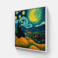 Expressive Van Gogh Brushstrokes-Canvas-artwall-20x20 cm-White-Artwall
