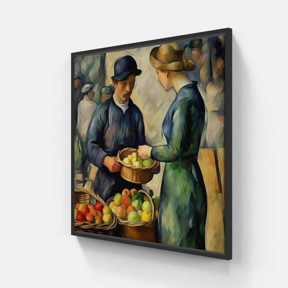 Cezanne's Pictorial Symphony-Canvas-artwall-20x20 cm-Black-Artwall