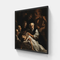 Ethereal Caravaggio Elegance-Canvas-artwall-20x20 cm-Black-Artwall