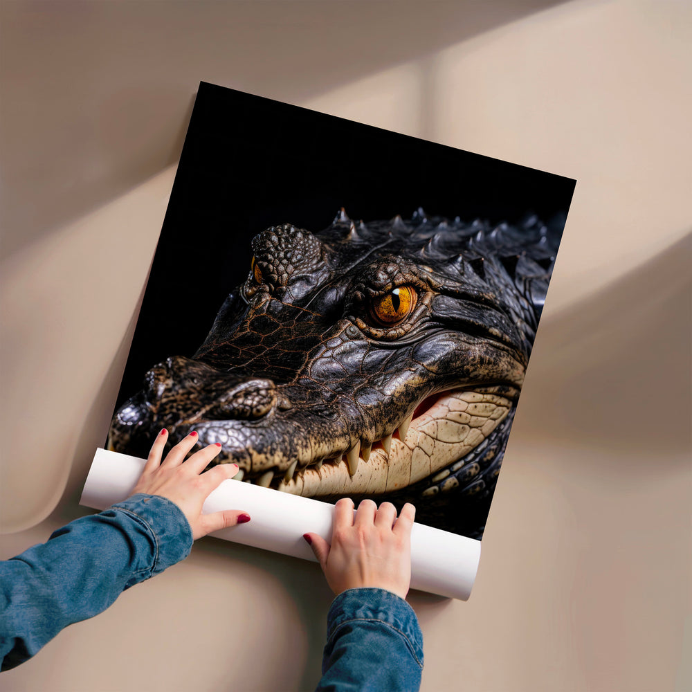 L'impression présentée en poster, sans encadrement, sur un mur neutre.