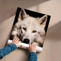 L'impression présentée en poster, sans encadrement, sur un mur neutre.