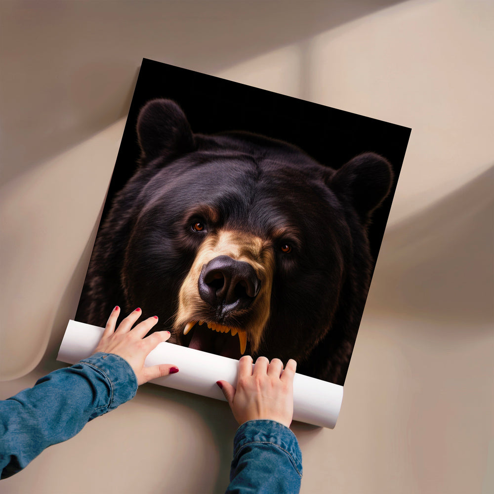 L'impression présentée en poster, sans encadrement, sur un mur neutre.