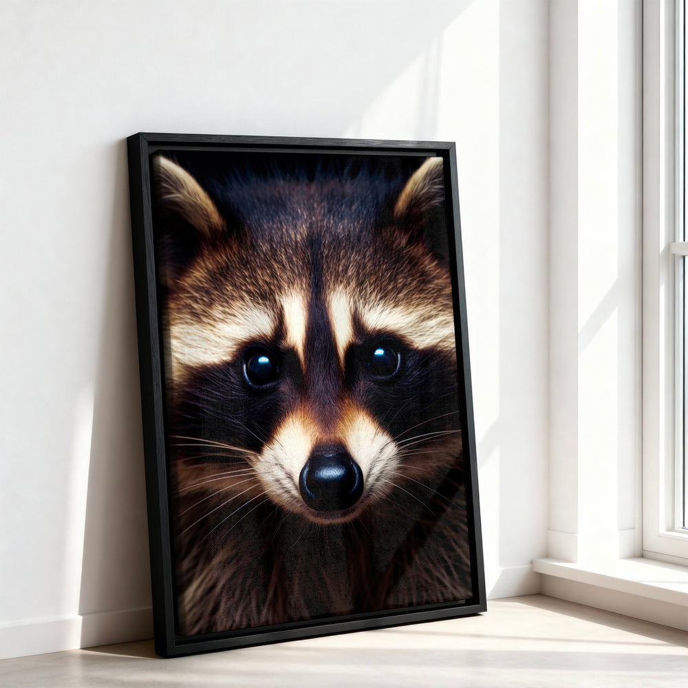 Le tableau accroché en situation dans un intérieur meublé.
