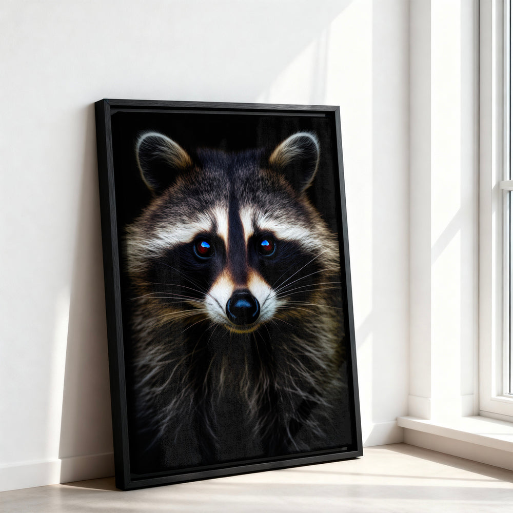 Le tableau accroché en situation dans un intérieur meublé.