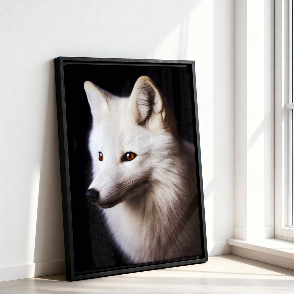Le tableau accroché en situation dans un intérieur meublé.