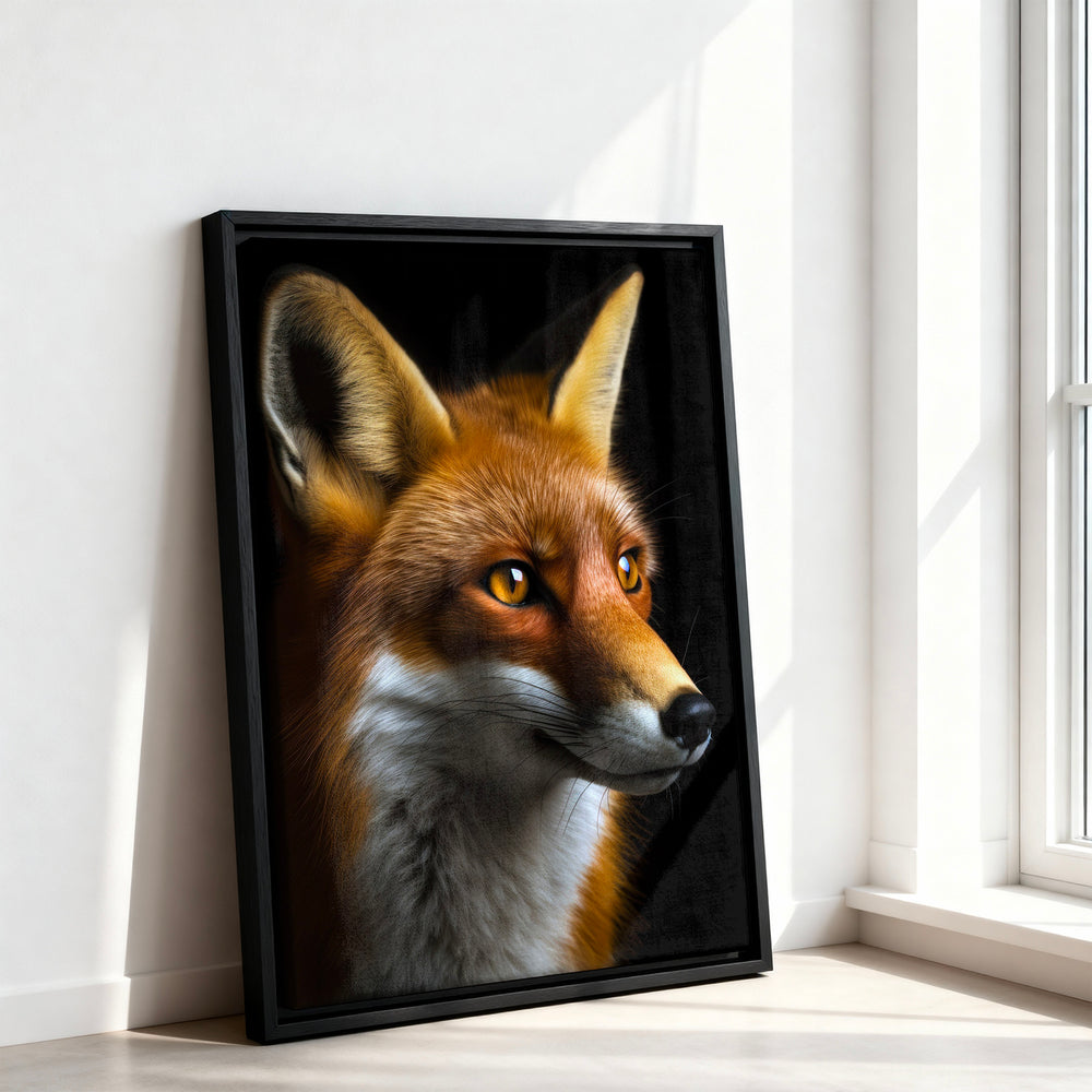 Le tableau accroché en situation dans un intérieur meublé.