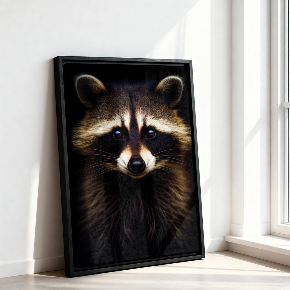 Le tableau accroché en situation dans un intérieur meublé.