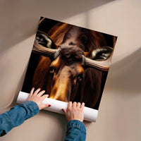 L'impression présentée en poster, sans encadrement, sur un mur neutre.