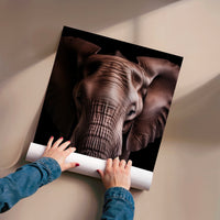 L'impression présentée en poster, sans encadrement, sur un mur neutre.