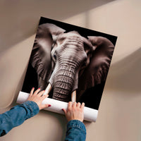 L'impression présentée en poster, sans encadrement, sur un mur neutre.
